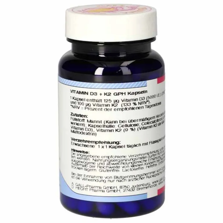 Vitamin D3 + K2 GPH Kapseln, 60 St