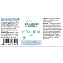 Vitamin D3 Öl Tropfen zum Einnehmen, 30 ml