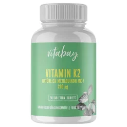 Vitamin K2 200 µg MK-7 vegan hochdosiert Tabletten, 90 St