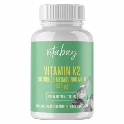 Vitamin K2 200 µg MK-7 vegan Tabletten Jahrespackung, 365 St