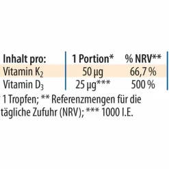 Vitamin K2D3 Öl Dr. Jacob`s, 20 ml