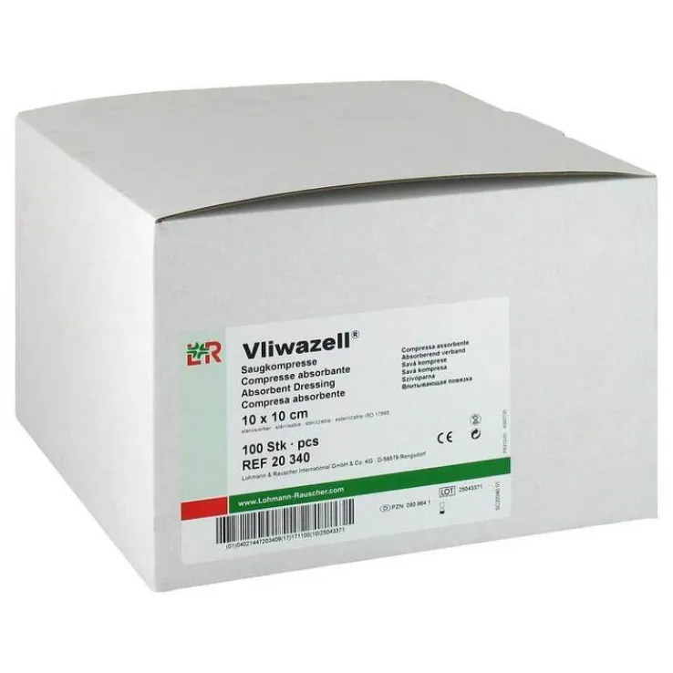 Vliwazell Kompressen 10x10cm, 100 St