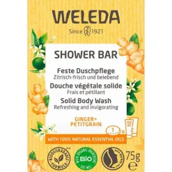 Weleda feste Duschpflege Ginger + Petitgrain, 75 g