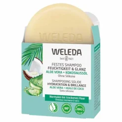 Weleda festes Shampoo Feuchtigkeit & Glanz, 50 g
