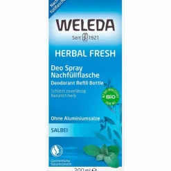 Weleda Herbal Fresh Deo Spray Salbei Nachfüllflasche, 200 ml