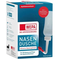 Wepa Nasenspülkanne mit 10x2,95 g Nasenspülsalz, 1 P