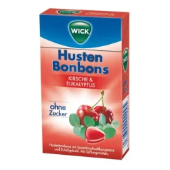 WICK Wildkirsche & Eukalyptus Bonbons ohne Zucker Clickb, 46 g