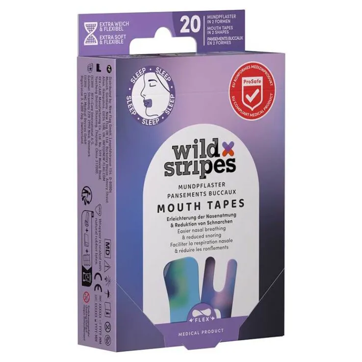 Wild Stripes Mouth Tapes Sunset Pflaster, 20 St
