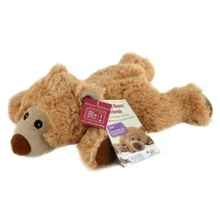 Wärme Stofftier Bär William hellbraun liegend, 1 St