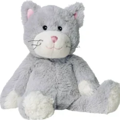 Wärme Stofftier Katze grau, 1 St