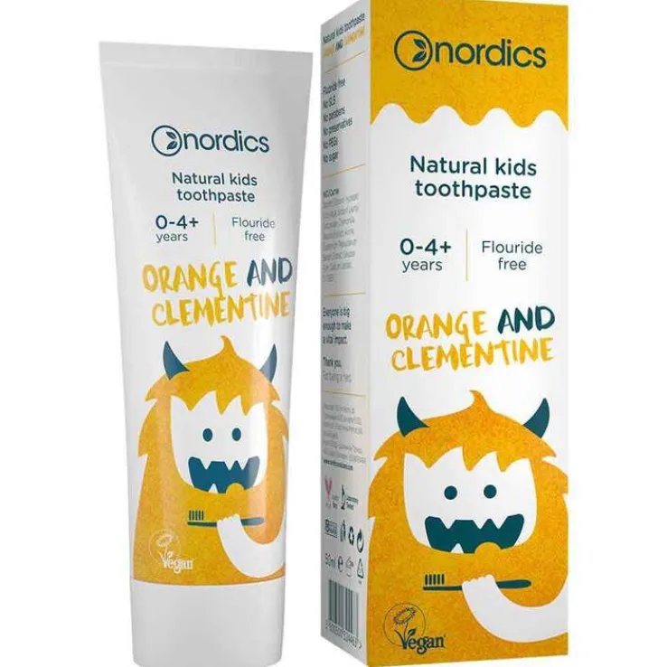 Zahnpasta Kids Orange-Clementine ohne Fluor Nordi., 50 ml