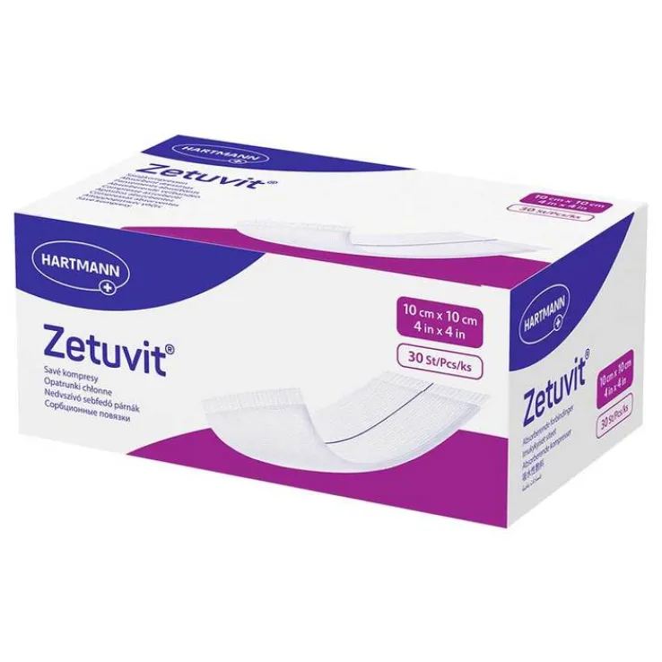 Zetuvit Saugkompresse unsteril 10x10 cm, 30 St