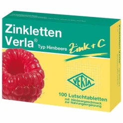 Zinkletten Verla Himbeere Lutschtabletten, 100 St